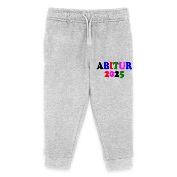 Abitur 2025 - Kinder Organic Jogginghose Mini Mover von Stanley/Stella - Grau meliert - Vorne