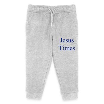 Jésus, la lumière qui nous guide dans les ténèbres - Pantalon de jogging enfant bio Stanley/Stella - gris chiné - Devant