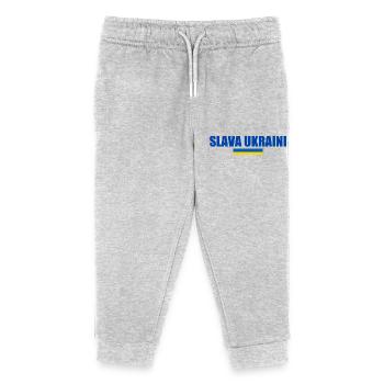 Slava ukraini - Kinder Organic Jogginghose Mini Mover von Stanley/Stella - Grau meliert - Vorne
