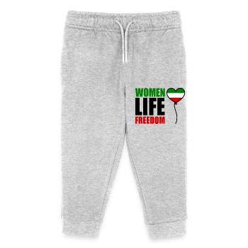Women life freedom - Kids Organic Sweatpants by Stanley/Stella - heather grey - Front