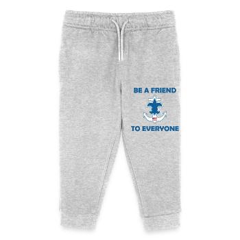 Sea Scout Laws Oath - Kids Organic Sweatpants by Stanley/Stella - heather grey - Front