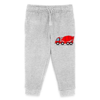 Concrete mixer truck red - Kids Organic Sweatpants by Stanley/Stella - heather grey - Front