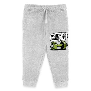Meine Wortspiele abarbeiten - Kinder Organic Jogginghose Mini Mover von Stanley/Stella - Grau meliert - Vorne