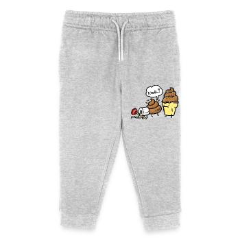 kawai Kackhaufen und Klorolle treffen Softeis - Kinder Organic Jogginghose Mini Mover von Stanley/Stella - Grau meliert - Vorne