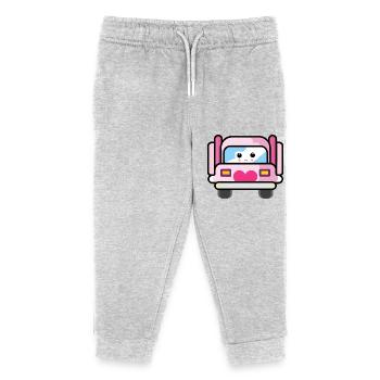 truck lkw busfahrer fernfahrer frauen design - Kinder Organic Jogginghose Mini Mover von Stanley/Stella - Grau meliert - Vorne