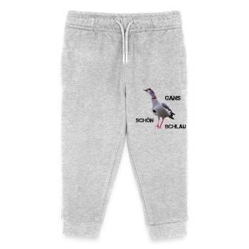 Ganz schön schlau - Kinder Organic Jogginghose Mini Mover von Stanley/Stella - Grau meliert - Vorne