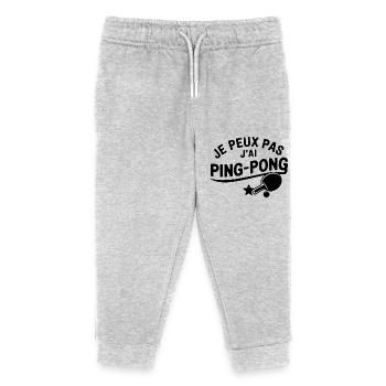 I can't I have ping pong - Kids Organic Sweatpants by Stanley/Stella - heather grey - Front