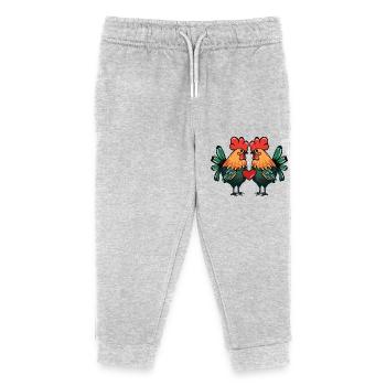 Couple Saint-Valentin - Pantalon de jogging enfant bio Stanley/Stella - gris chiné - Devant