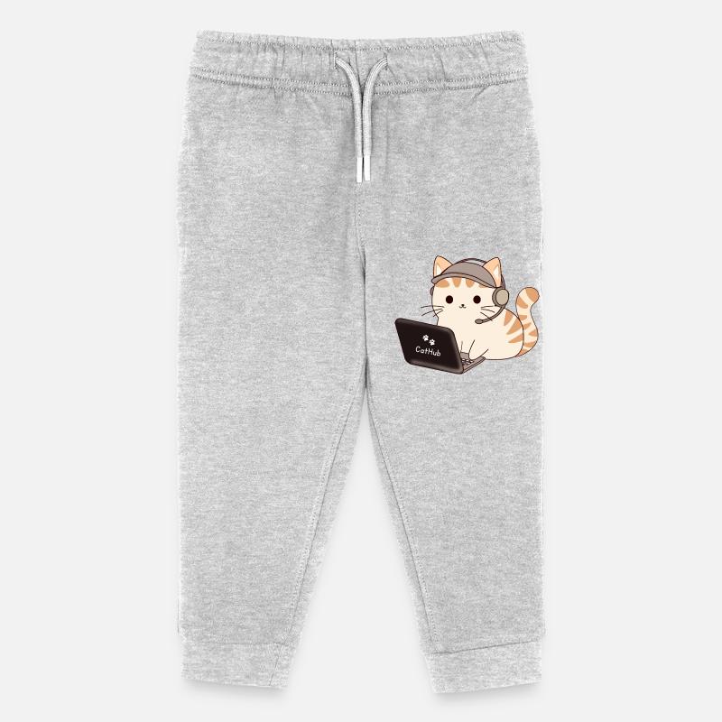 cat programmer - Kinder Organic Jogginghose Mini Mover von Stanley/Stella - Grau meliert