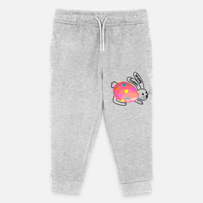 Easter Bunny - Kinder Organic Jogginghose Mini Mover von Stanley/Stella - Grau meliert