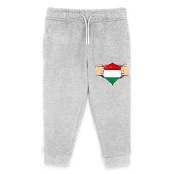 Ungarn Flagge Design used - Kinder Organic Jogginghose Mini Mover von Stanley/Stella - Grau meliert - Vorne