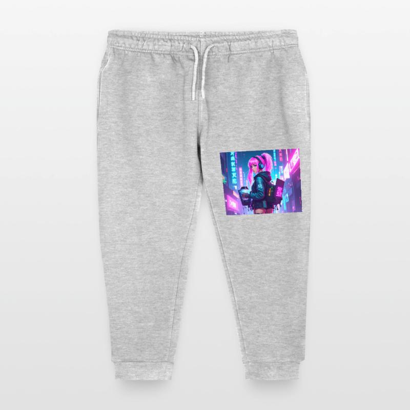 Cyber DJ Coder – Beats, Bytes & Blinks Kinder Organic Jogginghose Mini Mover von Stanley/Stella