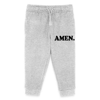 Amen - Kids Organic Sweatpants by Stanley/Stella - heather grey - Front