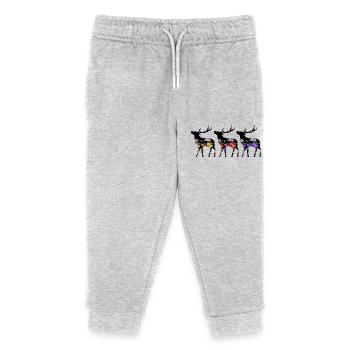 Deer - Kids Organic Sweatpants by Stanley/Stella - heather grey - Front