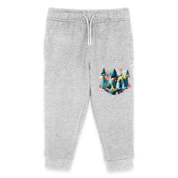 Serene Landscape Calm Tranquil Nature Outdoors - Kids Organic Sweatpants by Stanley/Stella - heather grey - Front