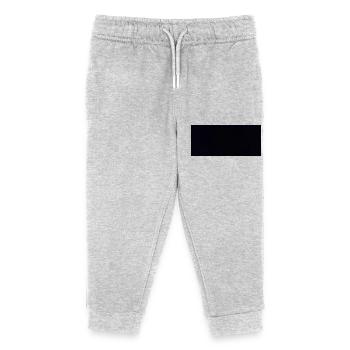Barre noire grasse - Pantalon de jogging enfant bio Stanley/Stella - gris chiné - Devant