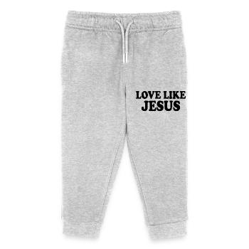 Love like jesus - Kinder Organic Jogginghose Mini Mover von Stanley/Stella - Grau meliert - Vorne