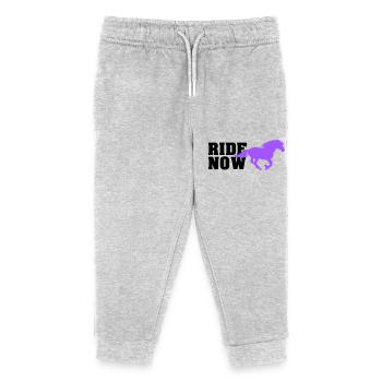 ride now - Kids Organic Sweatpants by Stanley/Stella - heather grey - Front
