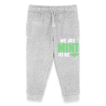 We Are Mint To Be Romantic Funny Wordplay - Kinder Organic Jogginghose Mini Mover von Stanley/Stella - Grau meliert - Vorne