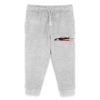 Car Racing Car Turbo - Kids Organic Sweatpants by Stanley/Stella - heather grey - Front