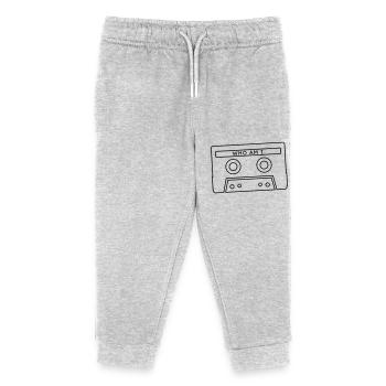 Cassette audio rétro - Pantalon de jogging enfant bio Stanley/Stella - gris chiné - Devant