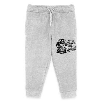 My Weekend Is All Booked - Kinder Organic Jogginghose Mini Mover von Stanley/Stella - Grau meliert - Vorne