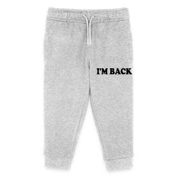 Im back - Kinder Organic Jogginghose Mini Mover von Stanley/Stella - Grau meliert - Vorne
