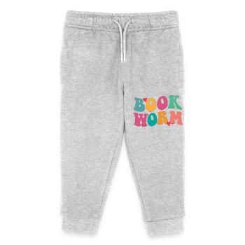 Book worm - Kinder Organic Jogginghose Mini Mover von Stanley/Stella - Grau meliert - Vorne