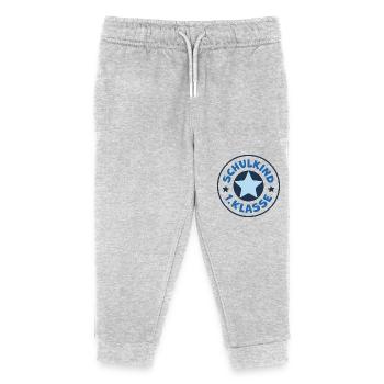 Schulkind 2026 Einschulung Schulanfang Erstklassig - Kinder Organic Jogginghose Mini Mover von Stanley/Stella - Grau meliert - Vorne
