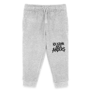 ich kann auch anders metal art - Kinder Organic Jogginghose Mini Mover von Stanley/Stella - Grau meliert - Vorne