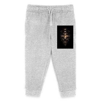 Portail de la pleine lune - Alignement cosmique - Pantalon de jogging enfant bio Stanley/Stella - gris chiné - Devant