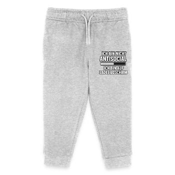 Ladebildschirm-Modus - Kinder Organic Jogginghose Mini Mover von Stanley/Stella - Grau meliert - Vorne