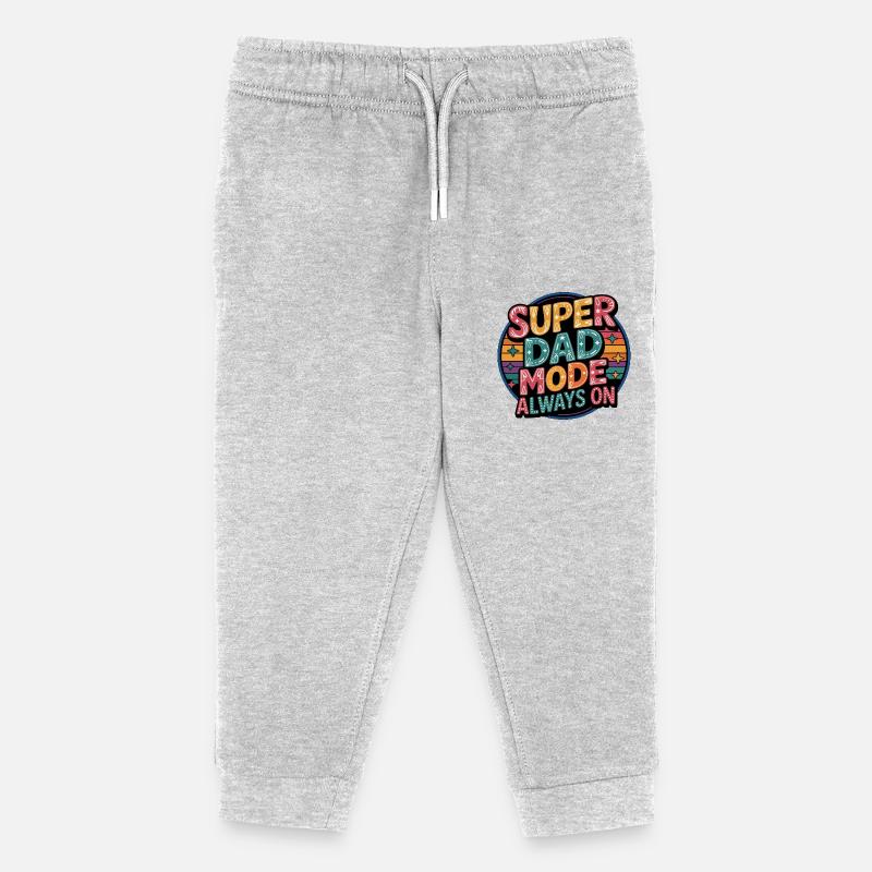 Mode Super Dad Mode Super Dad toujours activé - Pantalon de jogging enfant bio Stanley/Stella - gris chiné