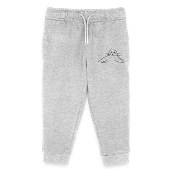 seal seals seal seals animals - Kids Organic Sweatpants by Stanley/Stella - heather grey - Front