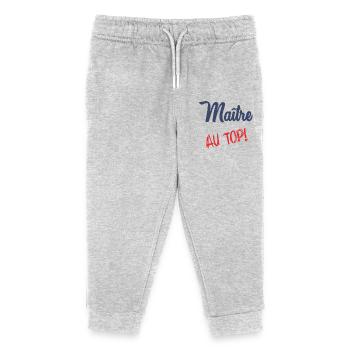 MAÎTRE AU TOP - Pantalon de jogging enfant bio Stanley/Stella - gris chiné - Devant
