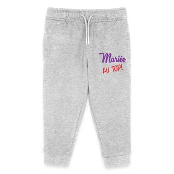 Bachelorette party. WEDDING. TEAM. TEAM BRIDE. BRIDE-TO-BE - Kids Organic Sweatpants by Stanley/Stella - heather grey - Front