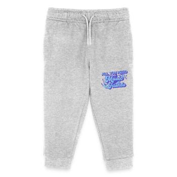 All You Need Is Music And Friends Funny Guitarist - Kids Organic Sweatpants by Stanley/Stella - heather grey - Front