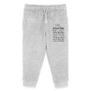 Opa und Oma spezielle Tageskarte - Kinder Organic Jogginghose Mini Mover von Stanley/Stella - Grau meliert - Vorne