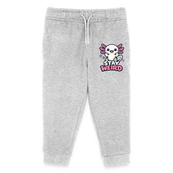 Reste bizarre - Axolotl - Pantalon de jogging enfant bio Stanley/Stella - gris chiné - Devant