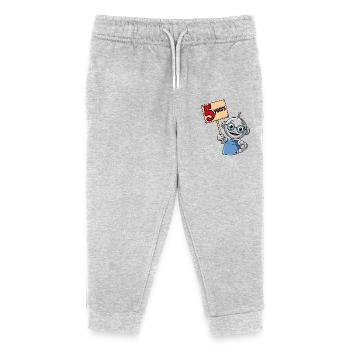 Five Years 5th Birthday Little Colorful Robot - Kids Organic Sweatpants by Stanley/Stella - heather grey - Front