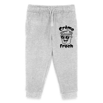 Crème Frech - Kinder Organic Jogginghose Mini Mover von Stanley/Stella - Grau meliert - Vorne