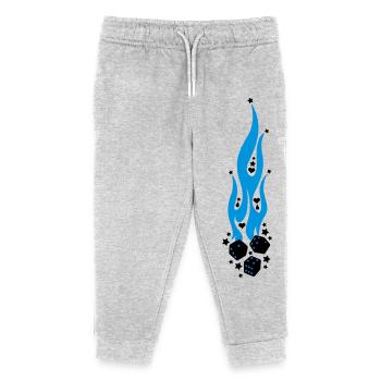 flammen - Kinder Organic Jogginghose Mini Mover von Stanley/Stella - Grau meliert - Vorne