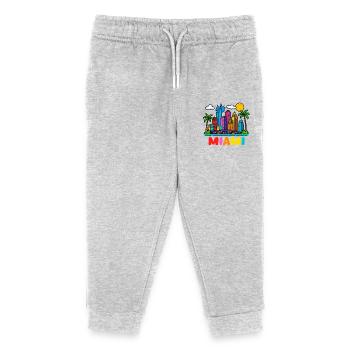 Ville de Miami - Pantalon de jogging enfant bio Stanley/Stella - gris chiné - Devant
