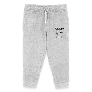 Treffen Sie Entscheidungen - Kinder Organic Jogginghose Mini Mover von Stanley/Stella - Grau meliert - Vorne