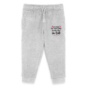 Ich habe mit Abstand den besten Mann der Welt - Kinder Organic Jogginghose Mini Mover von Stanley/Stella - Grau meliert - Vorne