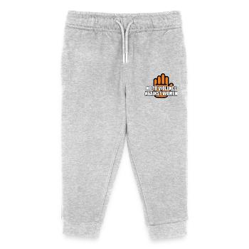 non à la violence à l’égard des femmes - Pantalon de jogging enfant bio Stanley/Stella - gris chiné - Devant