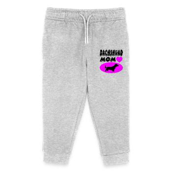 Dachshund - Kids Organic Sweatpants by Stanley/Stella - heather grey - Front