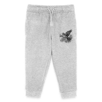 Elegant flying seagull over the water - Kids Organic Sweatpants by Stanley/Stella - heather grey - Front