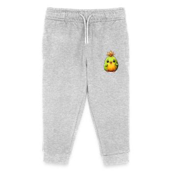 Happy Kiwi - Niedlichkeit Entfesselt - Kinder Organic Jogginghose Mini Mover von Stanley/Stella - Grau meliert - Vorne