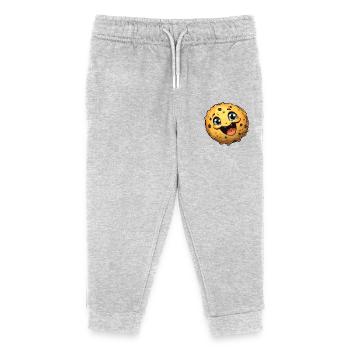 Cookie Biscuit Funny Cute - Kids Organic Sweatpants by Stanley/Stella - heather grey - Front